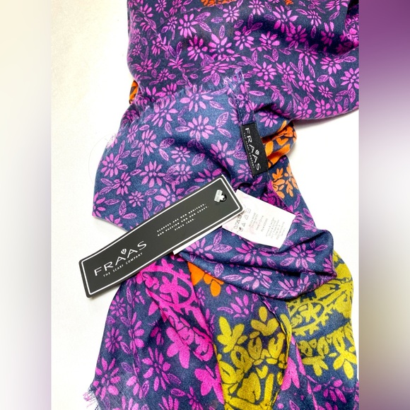 Wrap Scarf floral geometric from FRAAS 72” L - Picture 7 of 12
